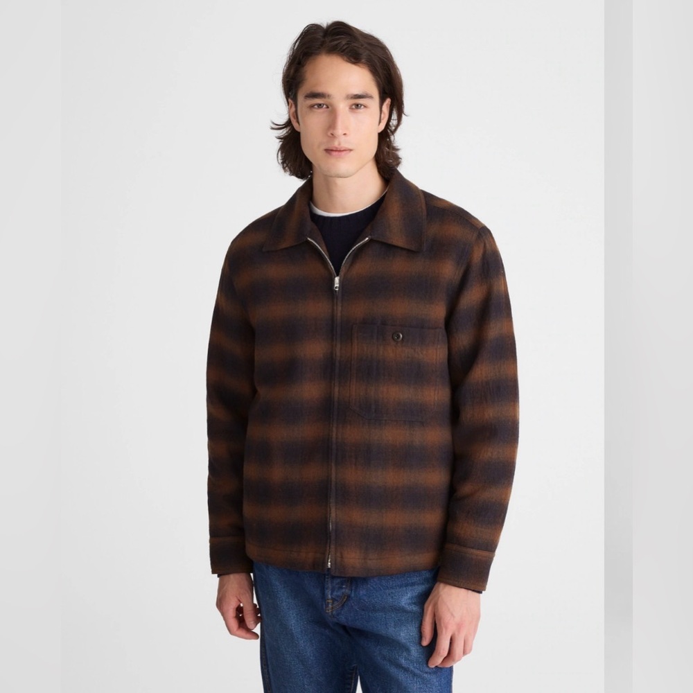 Zip-Front Jacket in Japanese Flannel